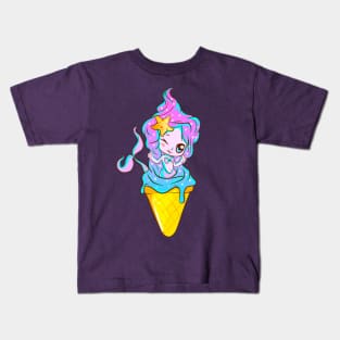 Mermaid Ice Cream Cone Cute Magical Mythical Kids T-Shirt